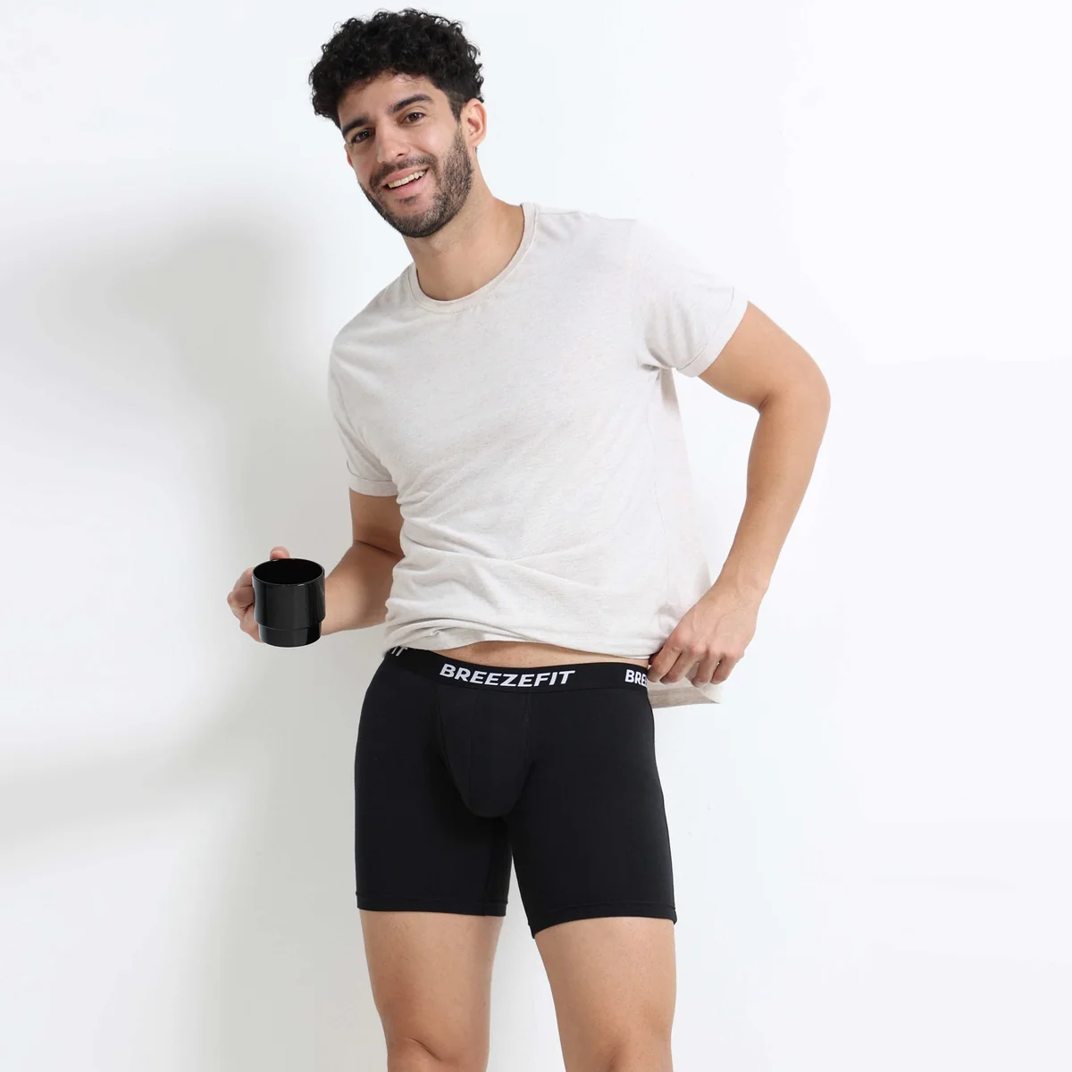 Breezefit Men's Hybrid Trunk worn by a male model